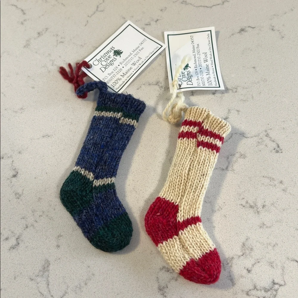 Christmas Cove Designs 2 wool stocking ornaments - Picture 3 of 4
